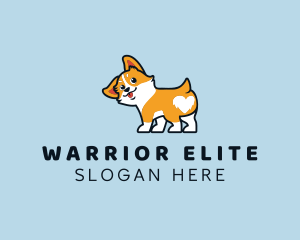 Dog - Corgi Heart Pet logo design