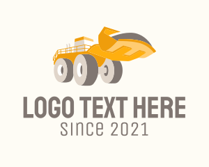 Construction Equipment - Heavy Duty Bulldozer logo design