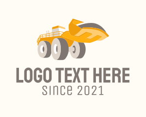Tractor - Heavy Duty Bulldozer logo design