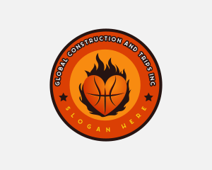 Tournament - Basketball Heart Game logo design