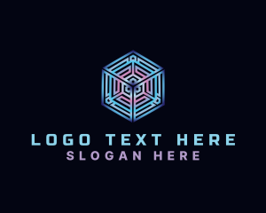 Cyber - Digital Web Cube logo design