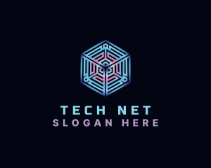 Net - Digital Web Cube logo design