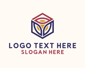 Tricolor - Digital Technology Cube logo design