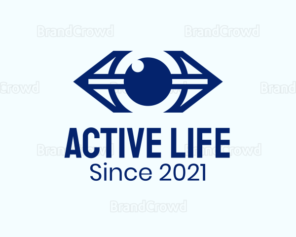 Blue Arrow Eye Logo