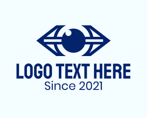 Contact Lens - Blue Arrow Eye logo design