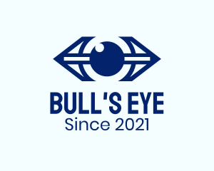 Blue Arrow Eye logo design