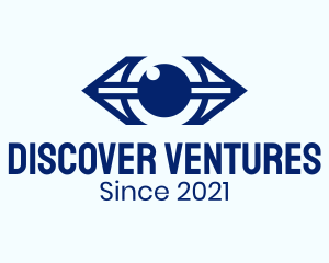Geometric - Blue Arrow Eye logo design