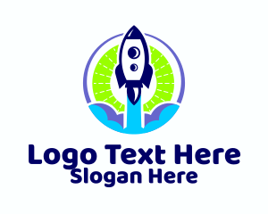 Space Rocket Launch  Logo