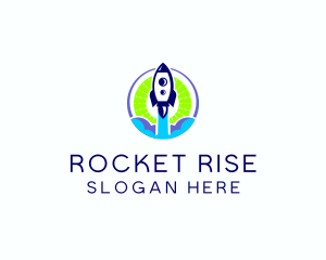 Space Rocket Launch  logo design