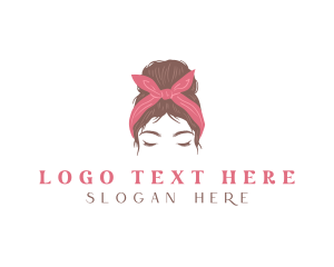 Wig - Woman Hair Beauty Salon logo design