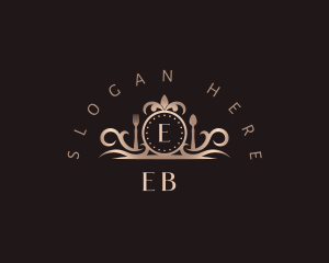 Eat - Elegant Spoon Fork Utensils logo design