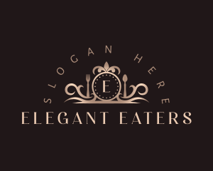 Elegant Spoon Fork Utensils logo design