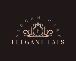 Elegant Spoon Fork Utensils logo design