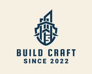 Property Building Shield logo design