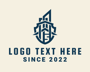 Property Building Shield logo design