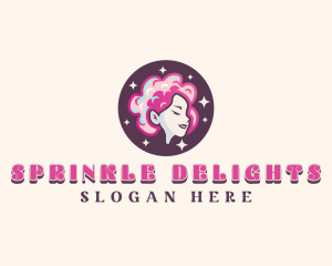 Cotton Candy Lady logo design