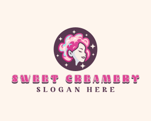 Cotton Candy Lady logo design