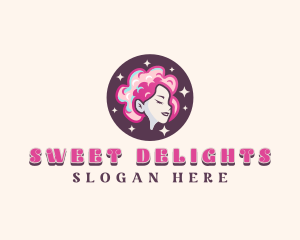 Cotton Candy Lady logo design