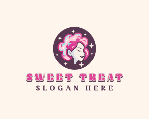 Cotton Candy Lady logo design