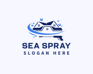 Disinfection Pressure Wash logo design