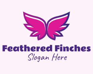 Fancy Gradient Wings logo design