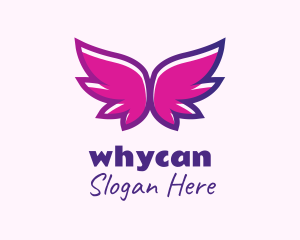Woman - Fancy Gradient Wings logo design