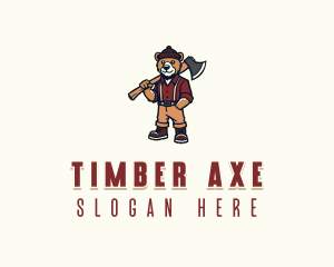 Lumberjack - Bear Axe Lumberjack logo design