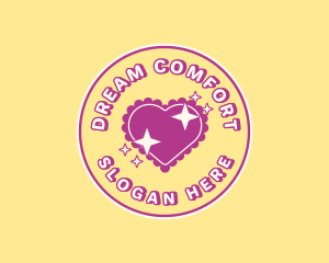 Pillow - Heart Pillow Sparkle logo design