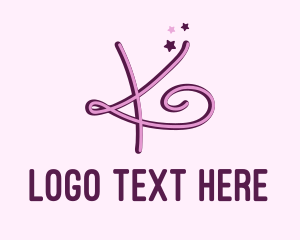 Hollywood - Star Letter K logo design
