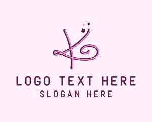 Talent Agency - Feminine Cosmetics Letter K logo design