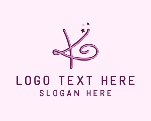 Pink Star - Feminine Cosmetics Letter K logo design