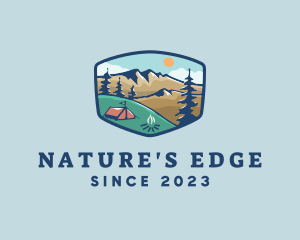 Outdoor - Outdoor Mountain Campsite logo design