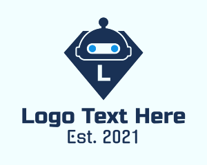 Robotics - Diamond Robot Lettermark logo design