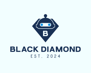 Diamond Robot Tech logo design