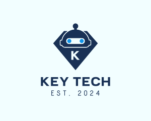 Diamond Robot Tech logo design