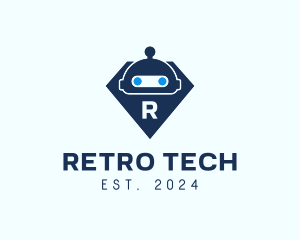 Diamond Robot Tech logo design