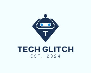 Diamond Robot Tech logo design