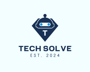 Diamond Robot Tech logo design