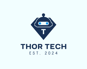 Diamond Robot Tech logo design