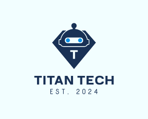 Diamond Robot Tech logo design