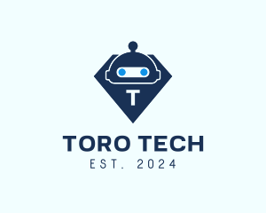 Diamond Robot Tech logo design