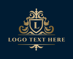 Ornate - Elegant Royal Crest Shield logo design