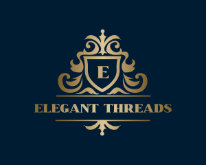 Elegant Royal Crest Shield logo design