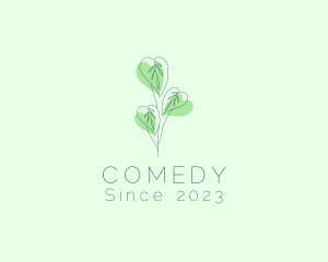Botanist - Leaf Plant Outline logo design