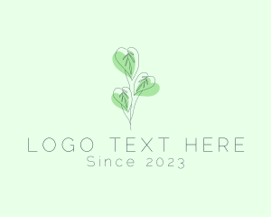 Simplistic - Leaf Plant Outline logo design
