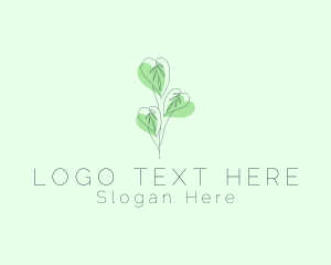 Leaf Plant Outline Logo