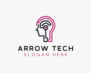 Tech Ai Cyber Brain logo design