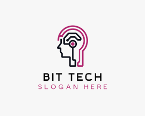 Tech Ai Cyber Brain logo design