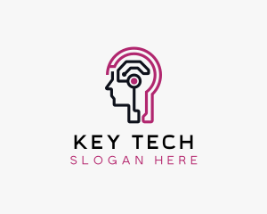 Tech Ai Cyber Brain logo design