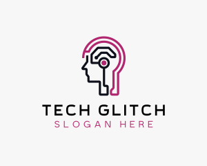 Tech Ai Cyber Brain logo design